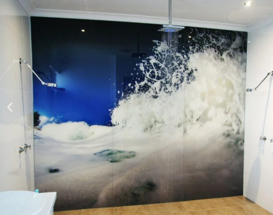 Back Printed / Stained Glass, Dubai – 6 mm UV‑Printed Decorative Tempered Glass Panels for Partitions, Doors, Ceilings, Splashbacks & Feature Walls by INFOCUS Glass & Aluminium Works, UAE